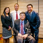 C-100 members Brian Sun, Charlie Woo, and Frank Wu and C-100 Acting Executive Director Holly Chang attend “A Conversation with Frank Wu: Asian Americans and the Law”